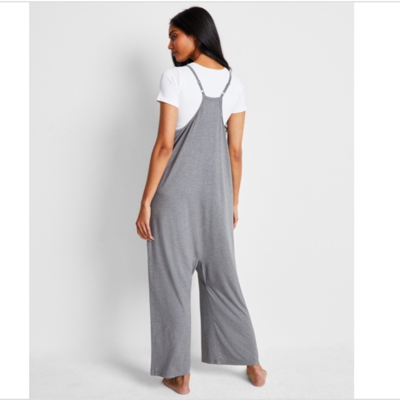 State of Day Women's Sleeveless Knit Jumpsuit, Pewter Heather  NWT - Picture 2 of 3